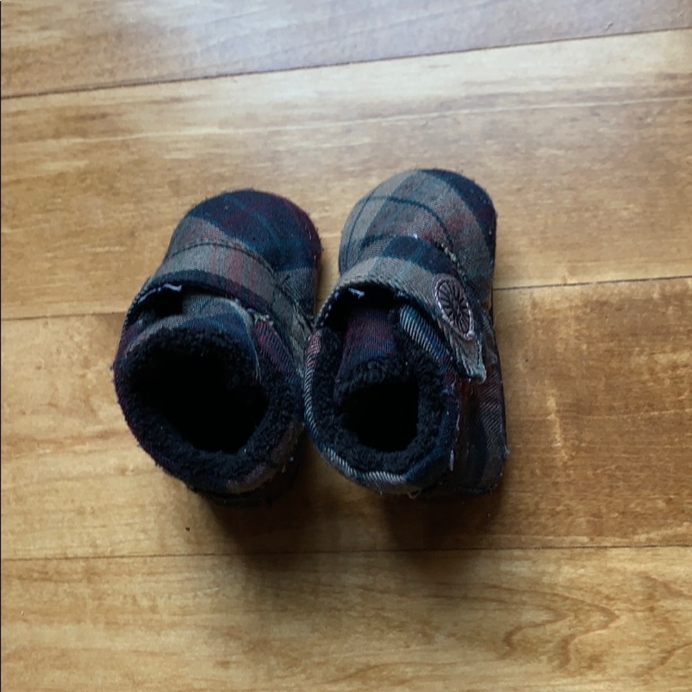 Plaid baby ugg boots